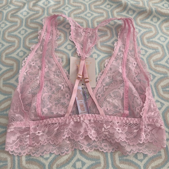 SAVAGE X FENTY • Racerback Lace Bralette in Unicorn Pink - Picture 8 of 10